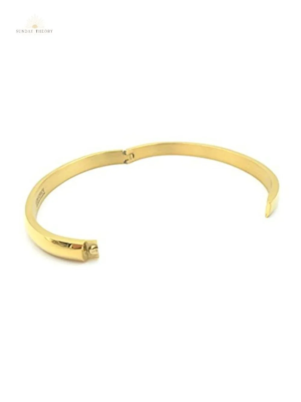 Women's Oval Hinged Bangle Bracelet, 316L Stainless Steel, Hypoallergenic